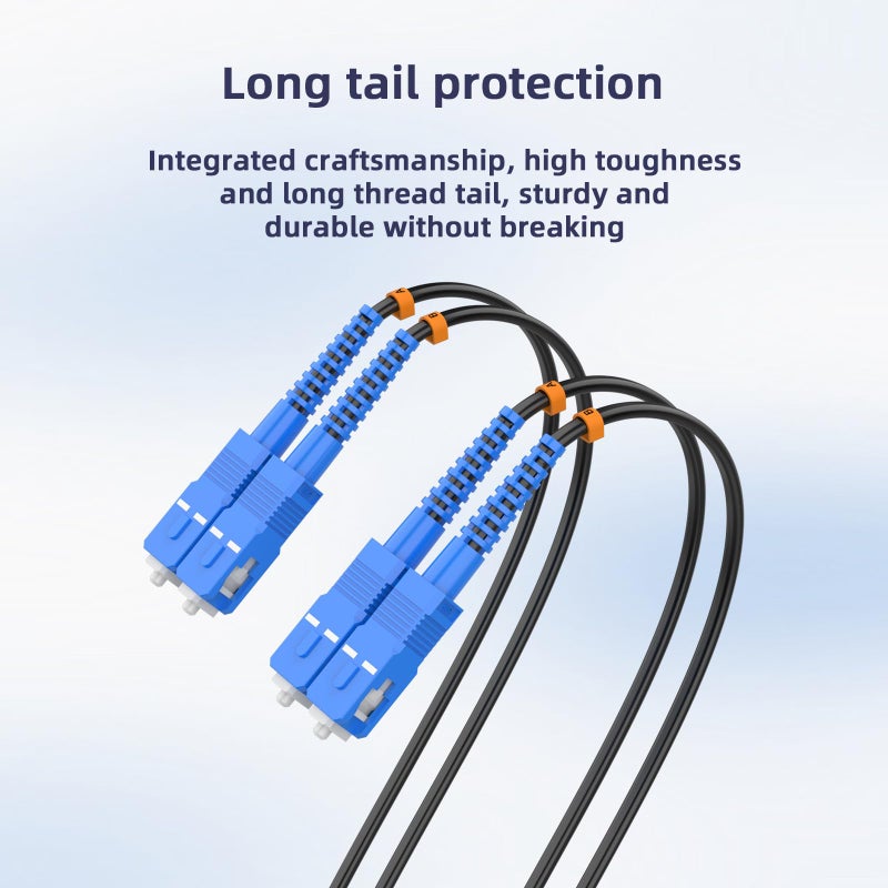 Jeirdus 100ft 100feet 30m SC to SC Outdoor Armored Duplex 9/125 SM Fiber Optic Cable Jumper Optical Patch Cord Singlemode 30Meters 100ft SC-SC - Image 4